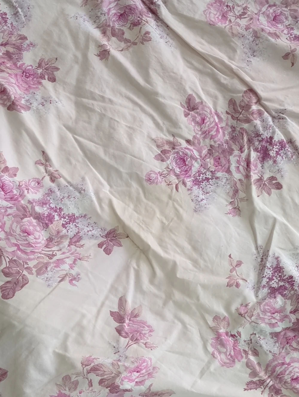 Simply Shabby Chic Queen Comforter Pink Floral Cottagecore Cotton Damaged Craft